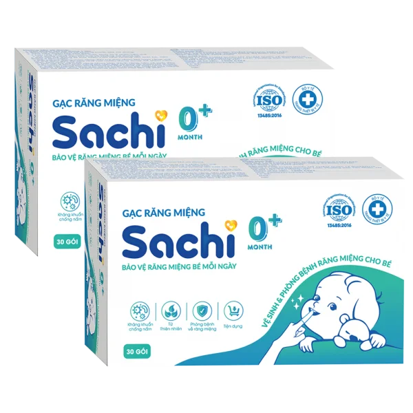 Combo 2 Gạc răng miệng Sachi (30 miếng/ hộp)