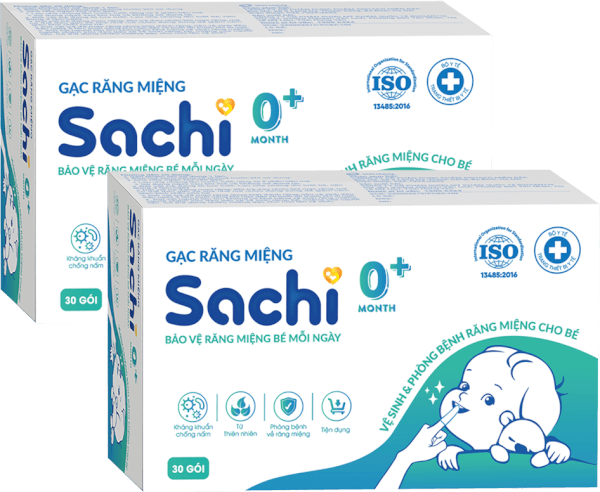 Combo 2 Gạc răng miệng Sachi (30 miếng/ hộp)