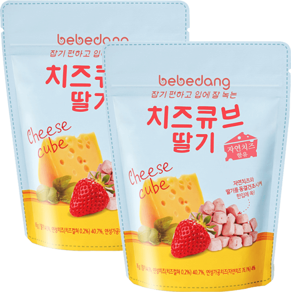 Combo 2 Phô Mai Sấy Lạnh Bebedang Vị Dâu