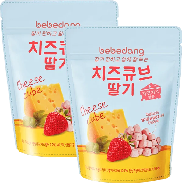 Combo 2 Phô Mai Sấy Lạnh Bebedang Vị Dâu