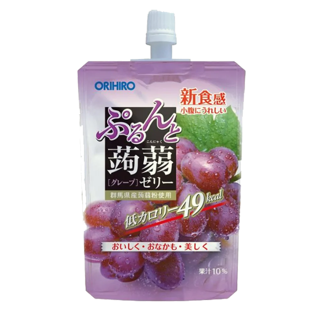 Thạch Orihiro vị nho tím dạng túi đứng 130g