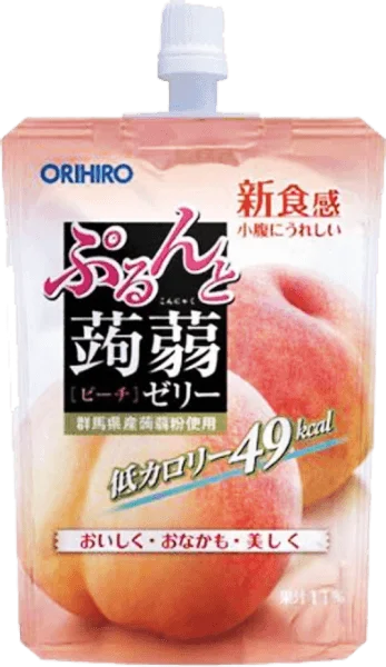 Thạch Orihiro vị đào dạng túi đứng 130g