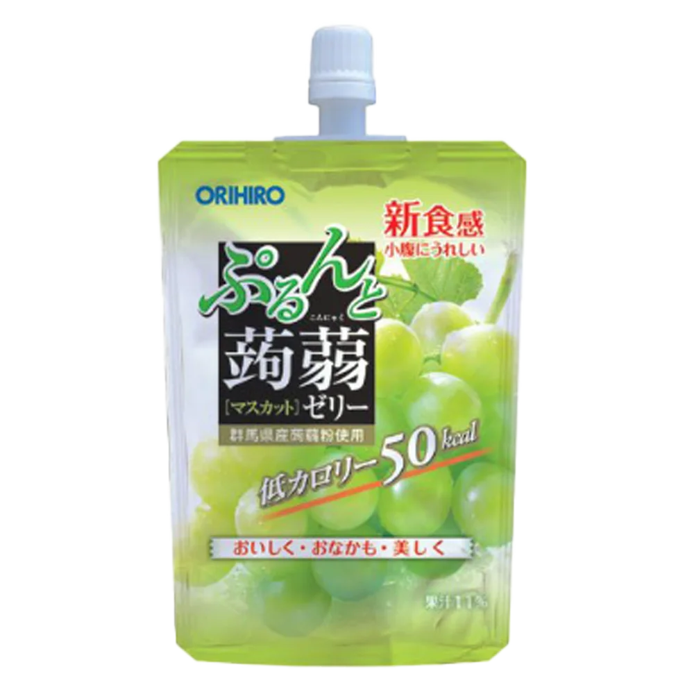 Thạch Orihiro vị nho xanh dạng túi đứng 130g