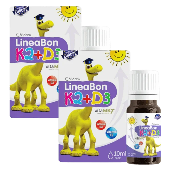 Combo 3 Thực phẩm bảo vệ sức khỏe LineaBon K2 + D3 (kèm thìa inox)