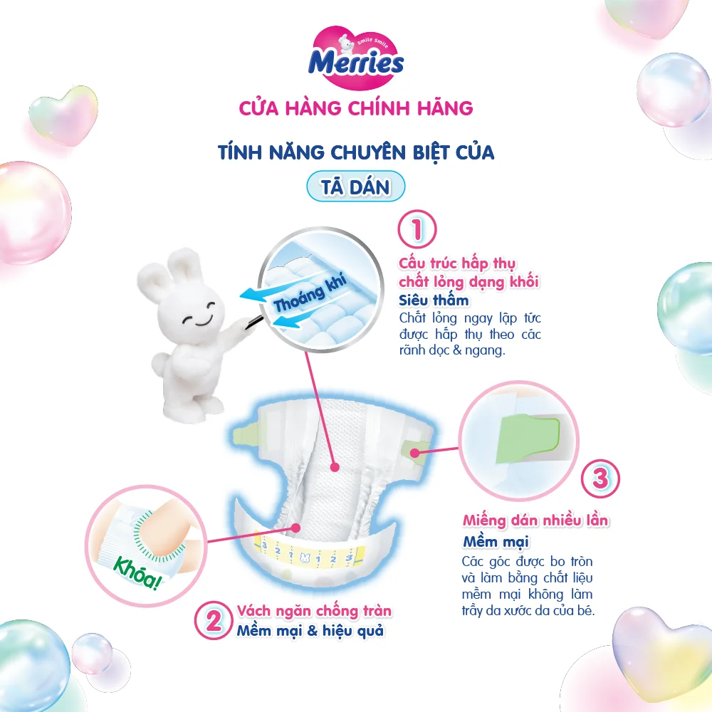 Tã quần Merries (M, 6-11kg, 52 miếng) (giao bao bì ngẫu nhiên)