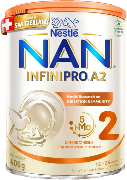 Sữa Nan A2 InfiniPro  số 2 400g (5HMO) (1-2 tuổi)