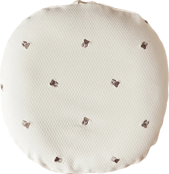 Gối chống trào ngược ROTOTO BEBE Airmesh gỗ sồi nguyên khối (Kem,Nơ gấu/Poodle, Giao mẫu ngẫu nhiên)