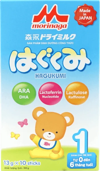 Sữa Morinaga số 1 dạng thanh 130g (Hagukumi, 0-6 tháng)