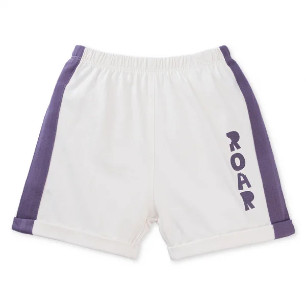 Bộ bé trai ngắn Dino Animo HN0524005 (6M-6Y,Kem phối tím)