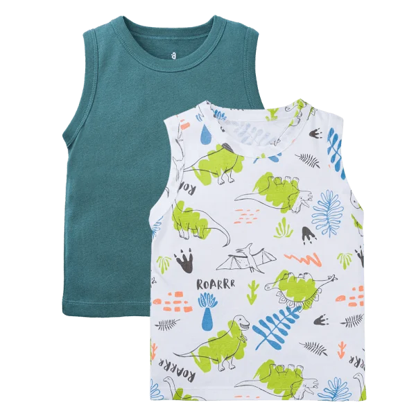 Set 2 áo bé trai sát nách Animo Easy HN0624012 (1-4Y,Nhiều màu)