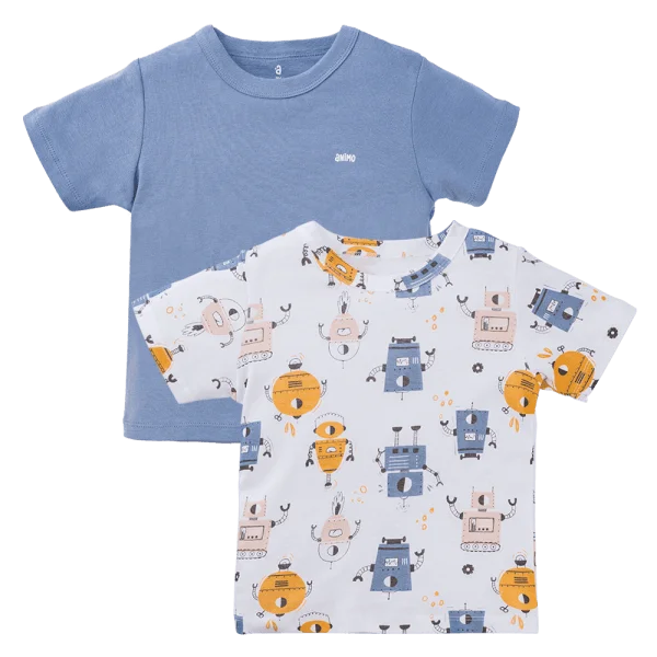 Set 2 áo bé trai tay ngắn Animo Easy HN0524019 (1-4Y,Nhiều màu)