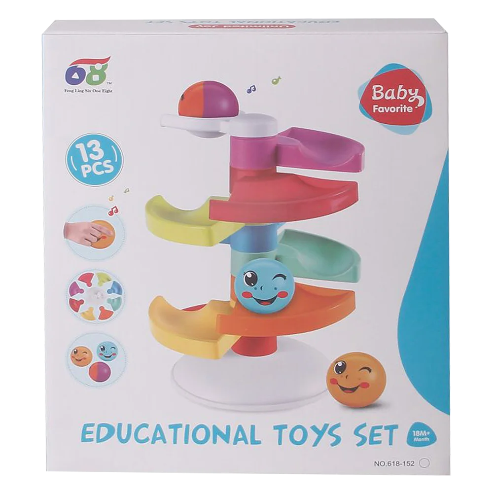 Đồ chơi giáo dục ghép hình cầu trượt và thả bóng lăn mặt cười RFD577192 C404