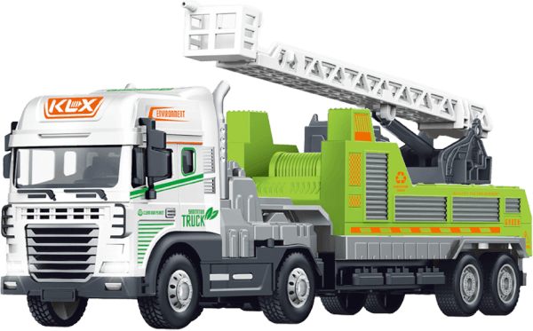 Xe thang vệ sinh môi trường chạy trớn có âm thanh và đèn RFD551198 C404 (Xanh)