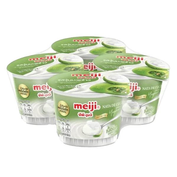 Sữa chua với thạch dừa hiệu Meiji 90g x 4 hộp