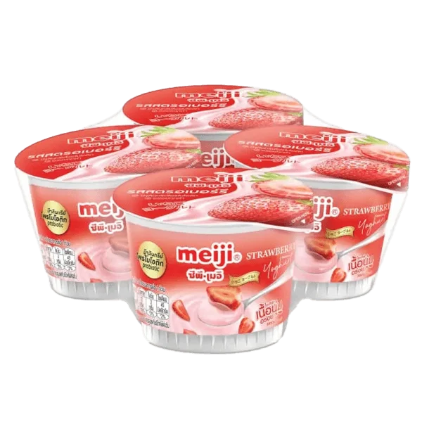 Sữa chua với dâu tây hiệu Meiji 90g x 4 hộp