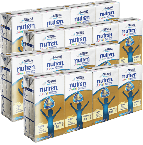 Combo 4 lốc Thực phẩm dinh dưỡng y học Nutren Junior 110ml (1 -10 tuổi) (Lốc 4 hộp)