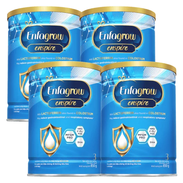 Combo 4 Sữa Enfagrow Enspire 3 850g (2-6 tuổi)