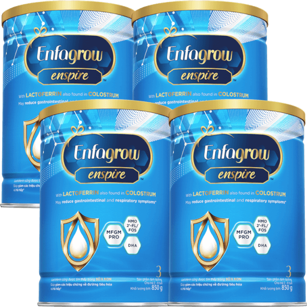 Combo 4 Sữa Enfagrow Enspire 3 850g (2-6 tuổi)