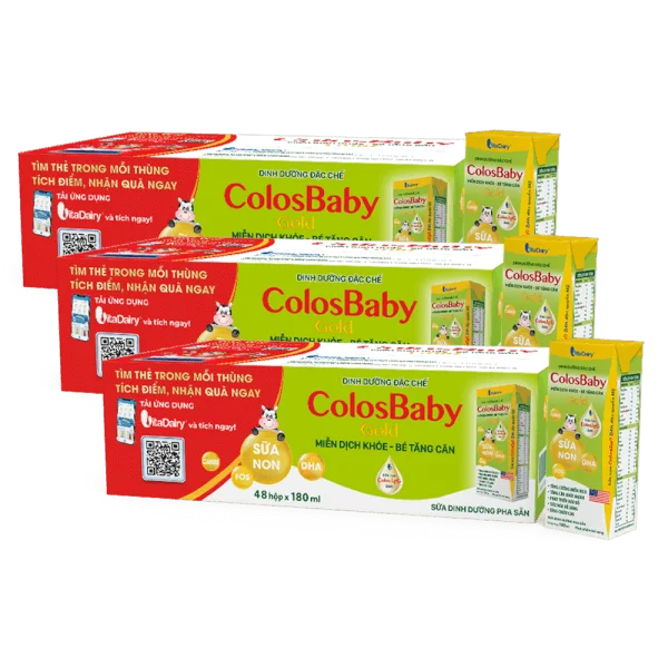 Combo 3 Thùng Sữa bột pha sẵn Colosbaby 180ml (lốc 4 hộp)