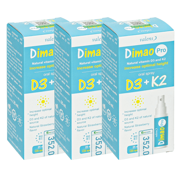 Combo 3 Thực phẩm bảo vệ sức khỏe Dimao Pro Oral Spray D3 + K2