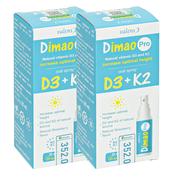 Combo 2 Thực phẩm bảo vệ sức khỏe Dimao Pro Oral Spray D3 + K2