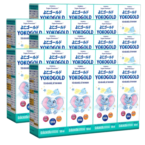 Combo 5 Sữa uống dinh dưỡng Vinamilk Yoko Gold 180ml (Lốc 4 hộp)