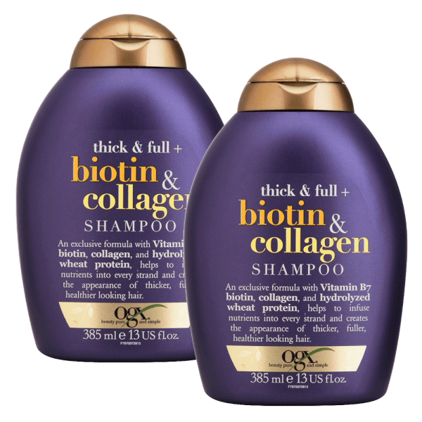 Combo 2 Dầu gội OGX Thick Full Biotin Collagen 385ml