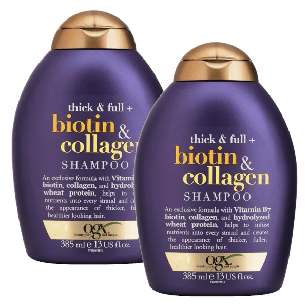 Combo 2 Dầu gội OGX Thick Full Biotin Collagen 385ml