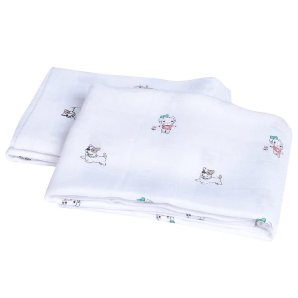 Combo 2 Khăn gạc sợi tre cao cấp ConCung Good BM8X 60x120 (cm)