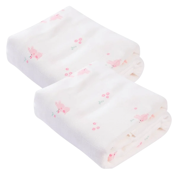 Combo 2 Khăn gạc tắm sợi tre 2 lớp Animo T2304_NBA005 (60x120cm,1 cái) (giao màu ngẫu nhiên)