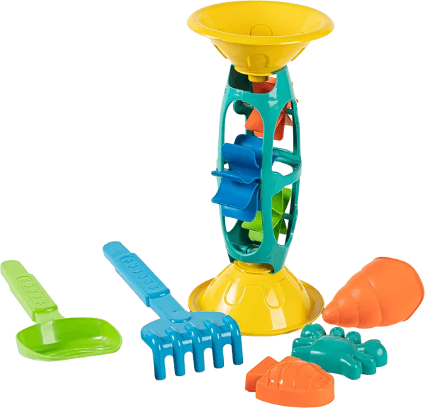 Đồ chơi đi biển tháp xoay cát nước 6pcs LH16880455 C404 (Xanh,Vàng)