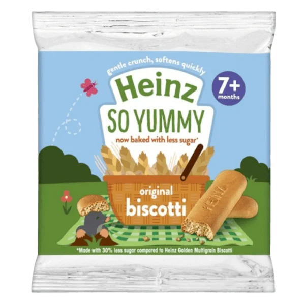 Bánh quy vị Tự Nhiên (ít đường) dành cho trẻ từ 7 tháng trở lên - Heinz Original Biscotti Reduced Sugar