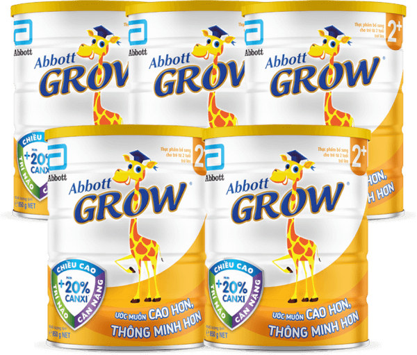 Combo 5 Sữa Abbott Grow 2+ 850g (trên 2 tuổi)
