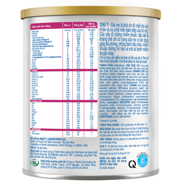 Sữa Similac Total Comfort 1 (HMO) 360g (0-12 tháng) (giao bao bì ngẫu nhiên)