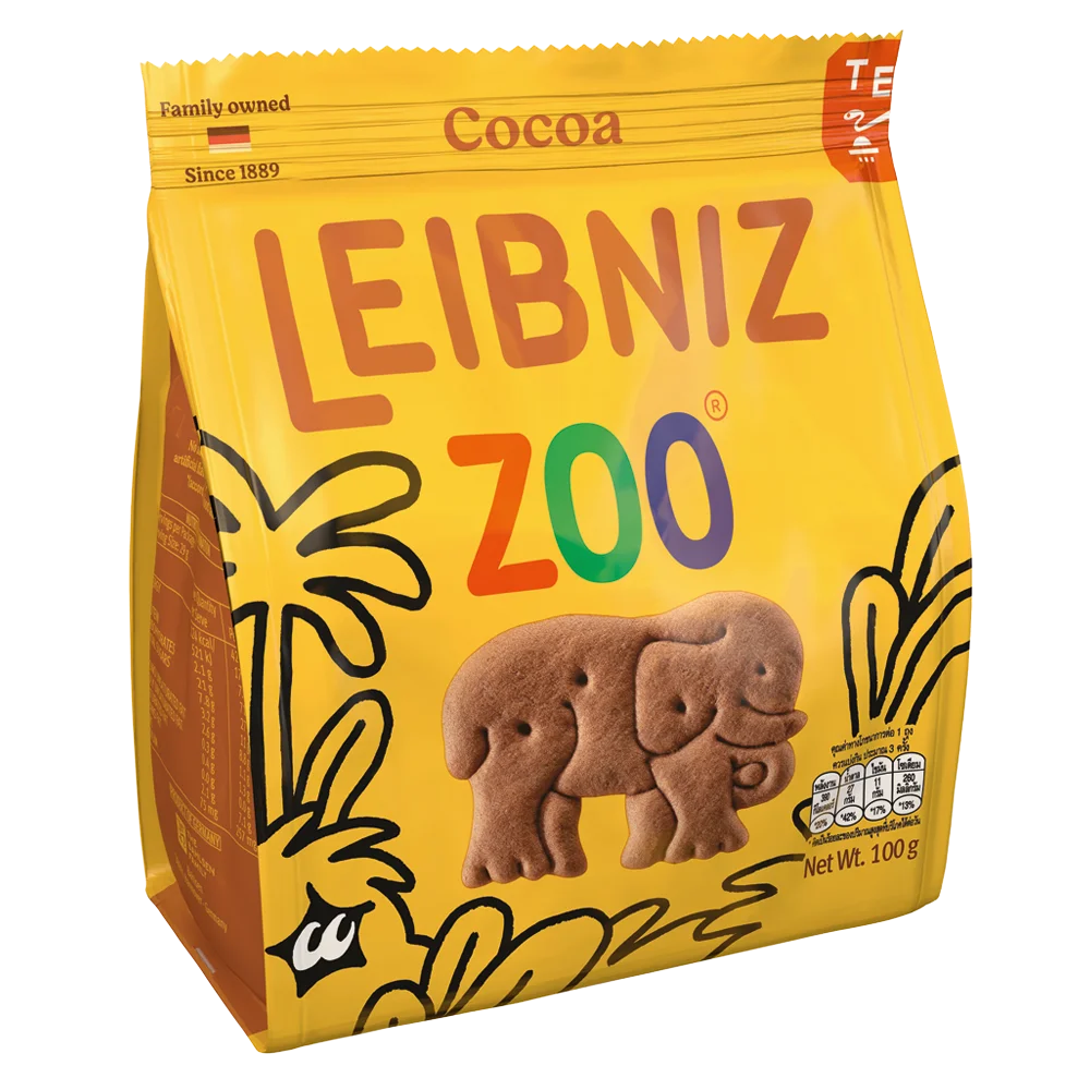 Bánh qui ca cao hình thú rừng nhiệt đới Bahlsen Zoo  100g