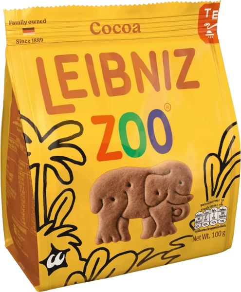 Bánh qui ca cao hình thú rừng nhiệt đới Bahlsen Zoo  100g