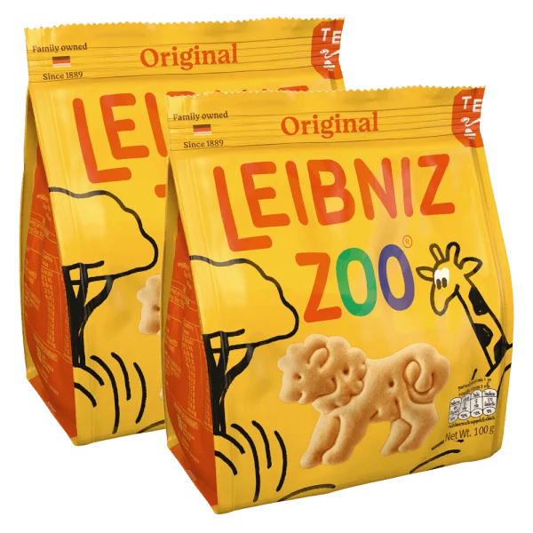 Combo 2 Bánh qui bơ hình thú Bahlsen Zoo 100g