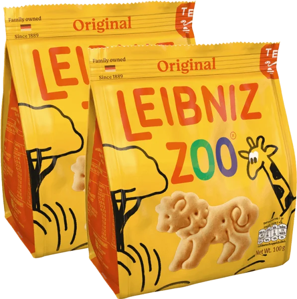 Combo 2 Bánh qui bơ hình thú Bahlsen Zoo 100g
