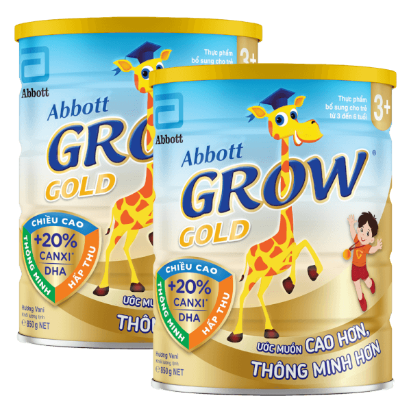 Combo 2 lon Sữa Abbott Grow 3+ 850g (3-6 tuổi)