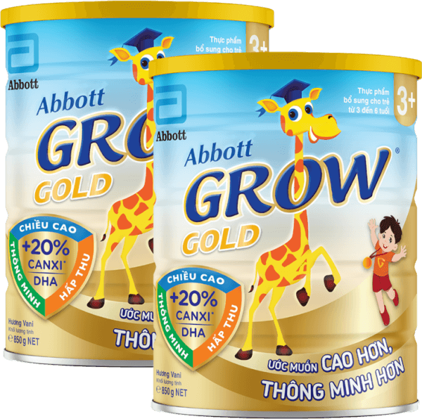 Combo 2 lon Sữa Abbott Grow 3+ 850g (3-6 tuổi)