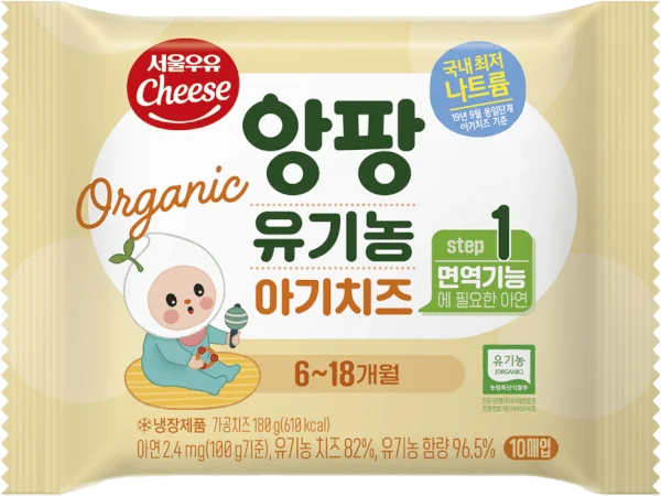 Phô mai hữu cơ tách muối Seoul Milk Step 1 (Giao bao bì ngẫu nhiên)