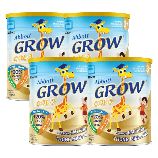 Combo 4 lon Sữa Abbott Grow 3+ 850g (3-6 tuổi)