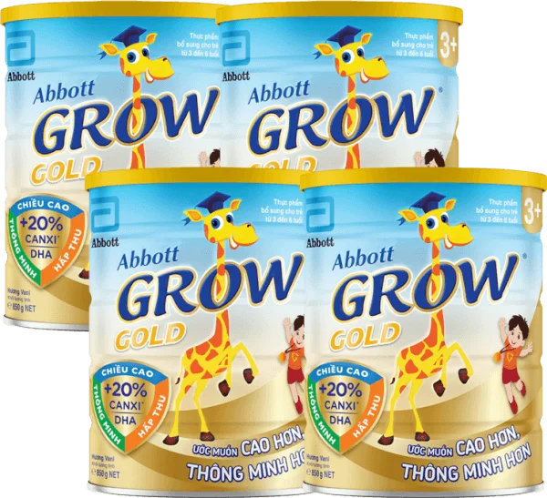 Combo 4 lon Sữa Abbott Grow 3+ 850g (3-6 tuổi)