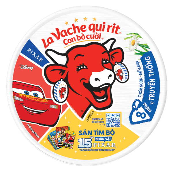 Thực phẩm bổ sung: Phô mai La Vache qui rit Con Bò Cười - 100N VN (112gr) (giao bao bì ngẫu nhiên)