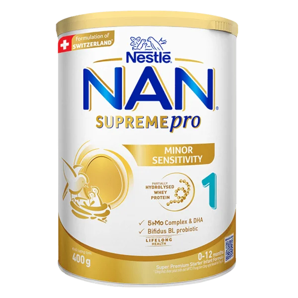 Sữa NAN SUPREME PRO số 1 400g (0-6 tháng) (giao bao bì ngẫu nhiên))