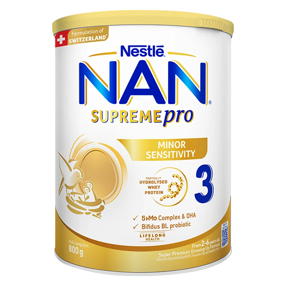 Sữa NAN SUPREME PRO số 3 800g (2-6 tuổi) (giao bao bì ngẫu nhiên)