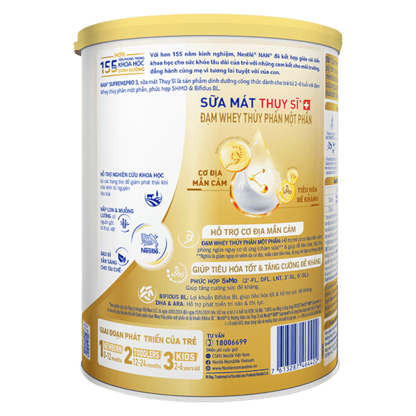Sữa NAN SUPREME PRO số 3 800g (2-6 tuổi) (giao bao bì ngẫu nhiên)
