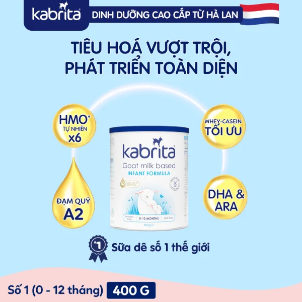 Sữa dê Kabrita Số 1 400g (0-12 tháng)