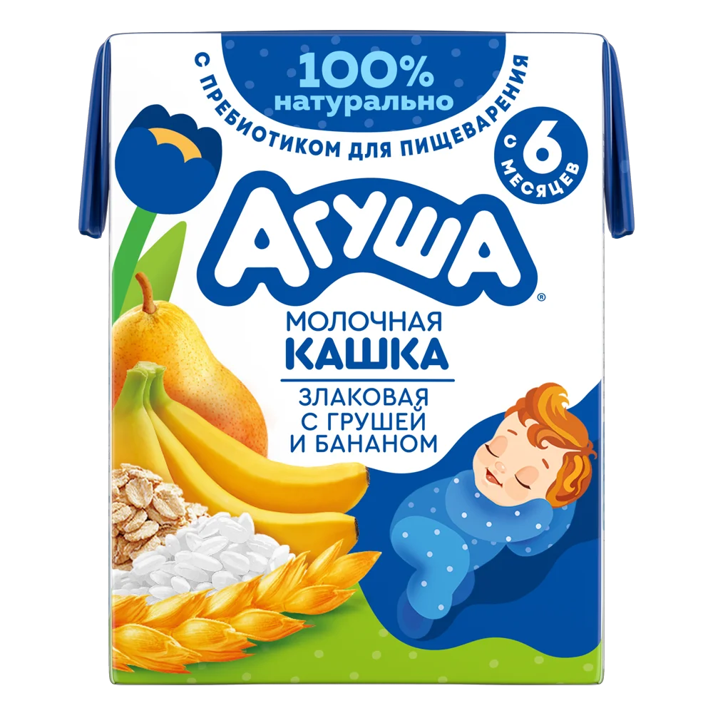 Sữa Đêm Ngũ Cốc Vị Lê Và Chuối Agusha 200ml