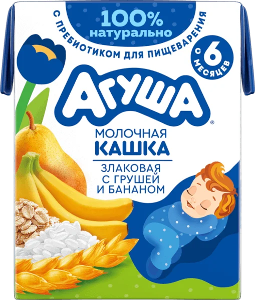 Sữa Đêm Ngũ Cốc Vị Lê Và Chuối Agusha 200ml